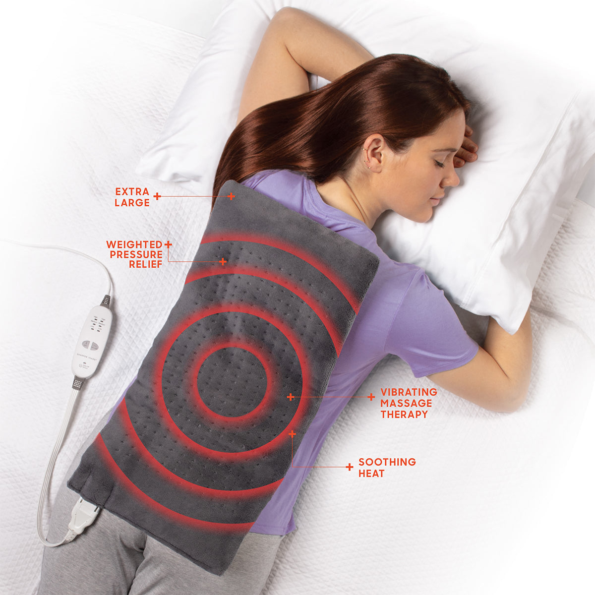 Calming Heat Weighted Heating Pad by Sharper Image | Heat Therapy Calming Heat Weighted Heating Pad by Sharper Image | Heat Therapy