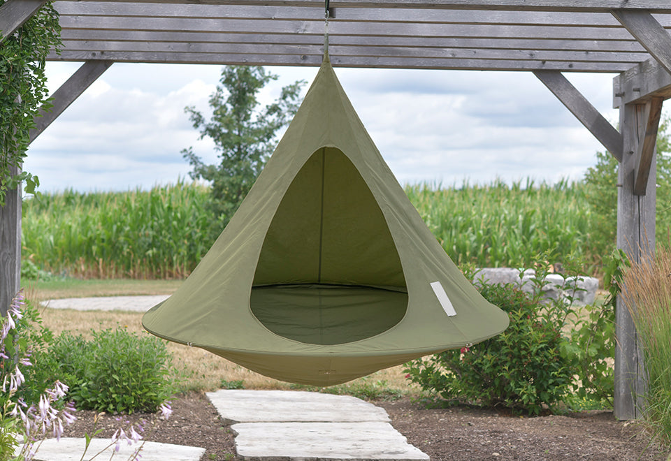 cacoon tent Two-Person Hanging Cocoon Hammock – Sharper Image