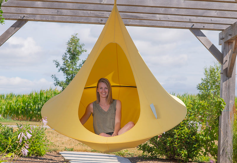 One-Person Hanging Cocoon Hammock - Purple