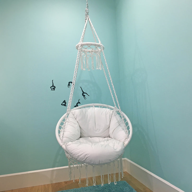 Macrame Hanging Chair - Grey