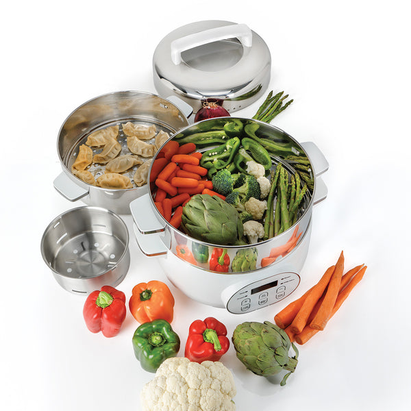 2-Tier Stainless Steel Electric Food Steamer