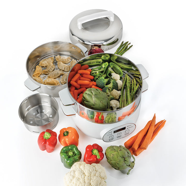 2-Tier Stainless Steel Electric Food Steamer