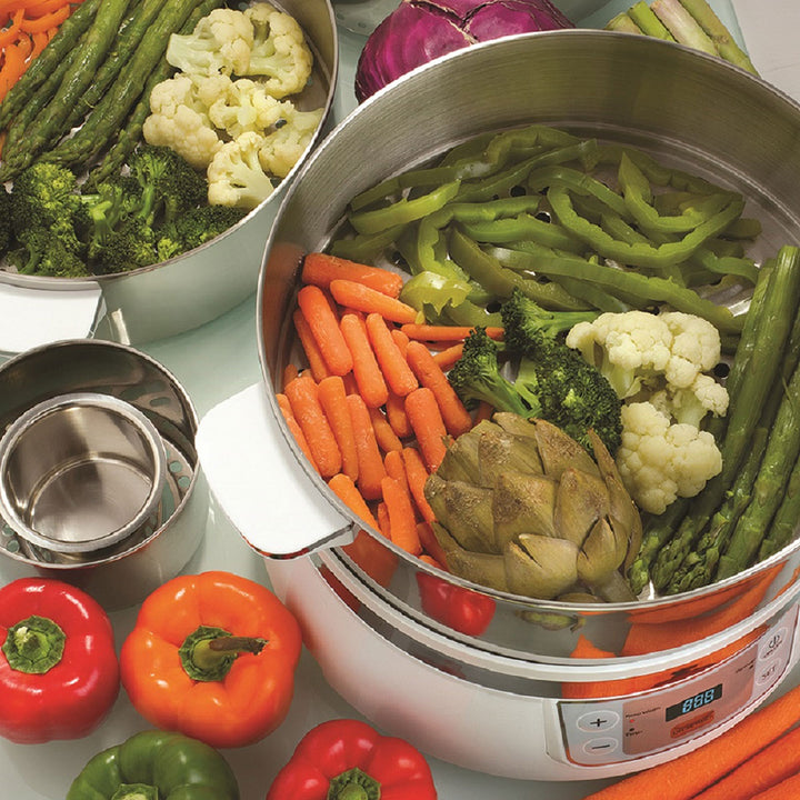 2-Tier Stainless Steel Electric Food Steamer