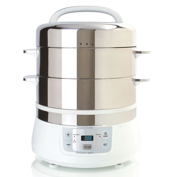 2-Tier Stainless Steel Electric Food Steamer