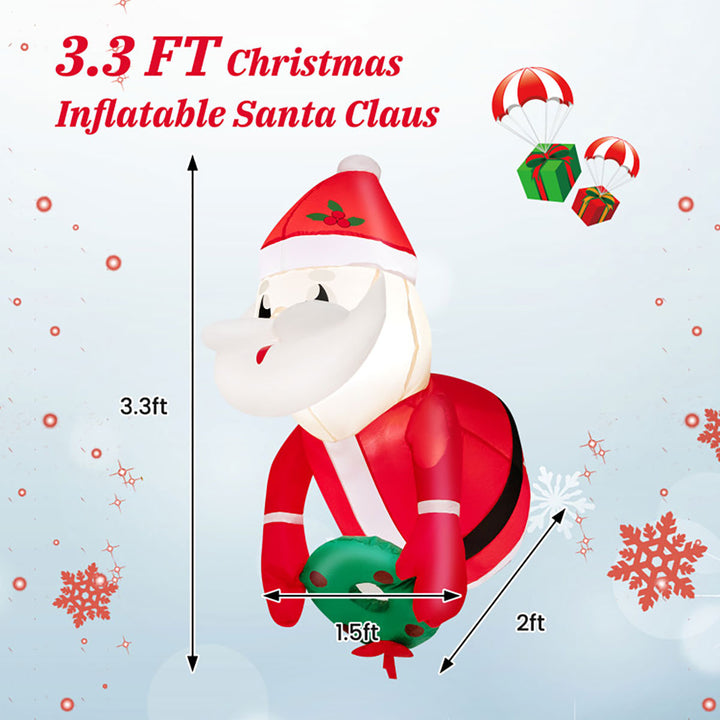 3-Ft. Inflatable Santa Claus with Suction Cups