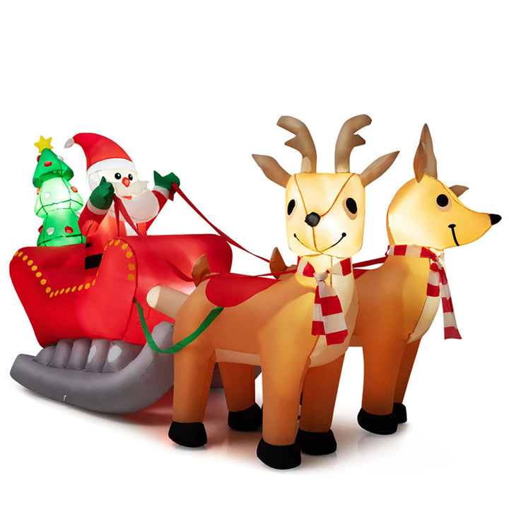 7-Ft. Inflatable Santa Sleigh Ride
