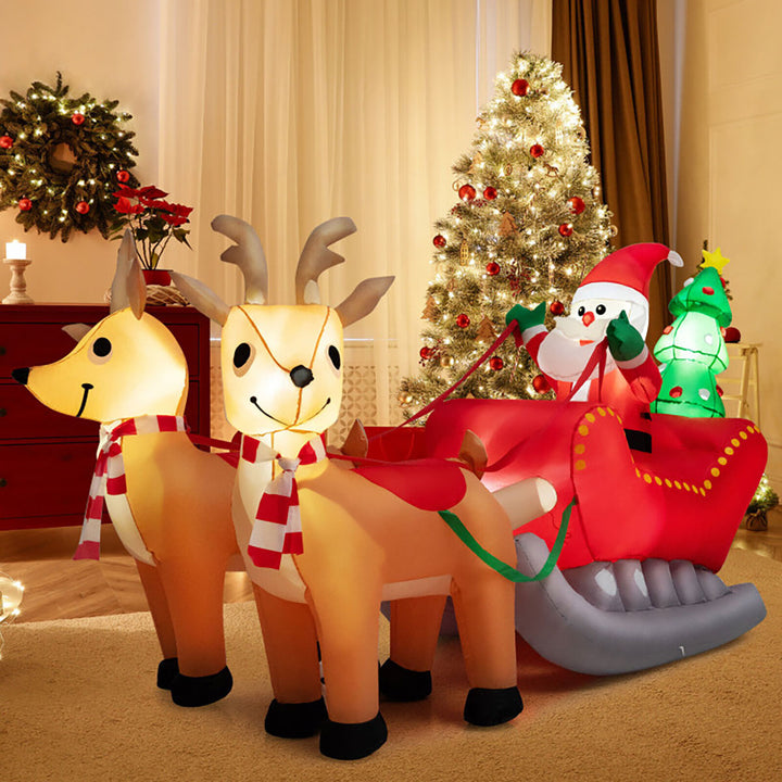 7-Ft. Inflatable Santa Sleigh Ride