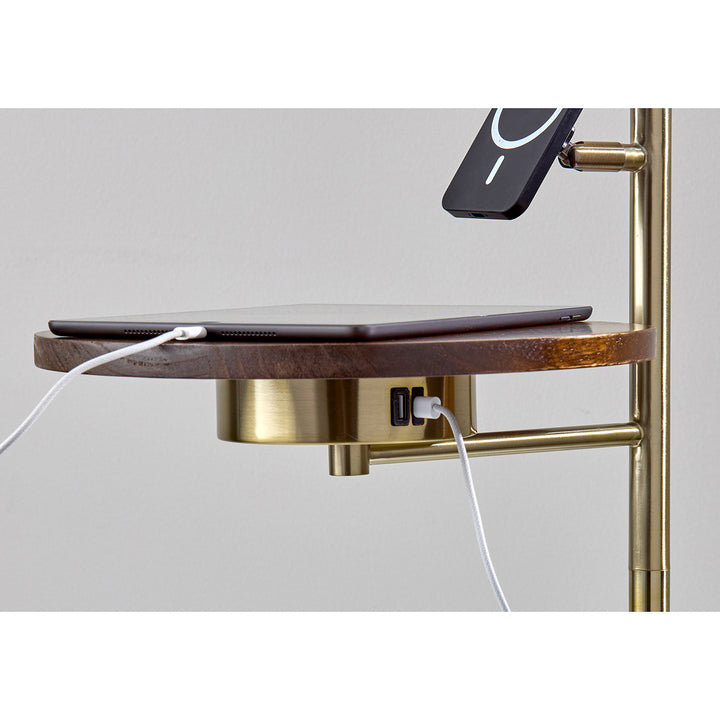 Phone Stand and Charger Floor Lamp