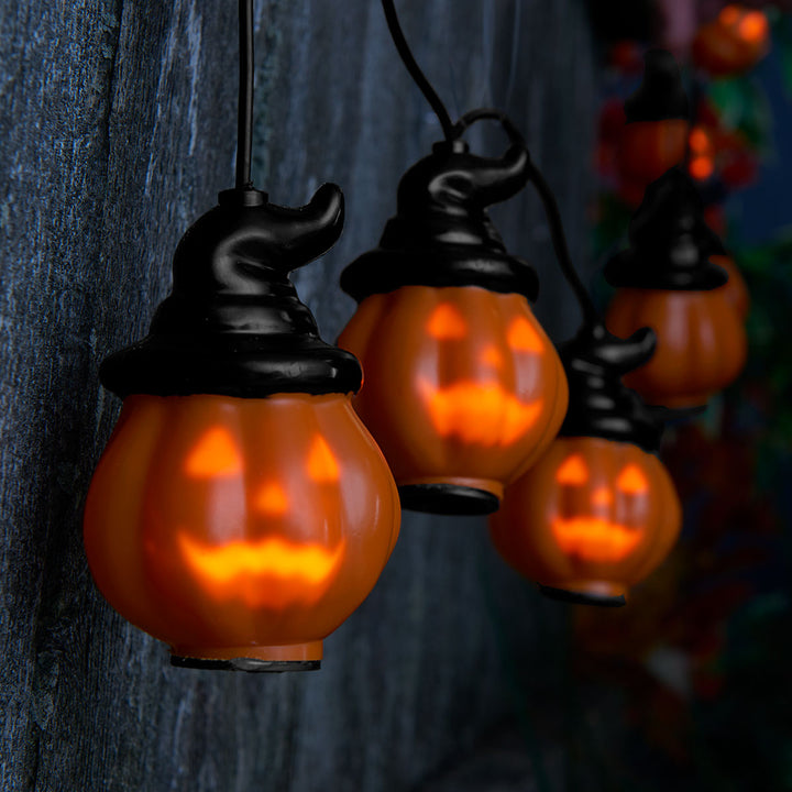 8' Animated Pumpkin String Lights