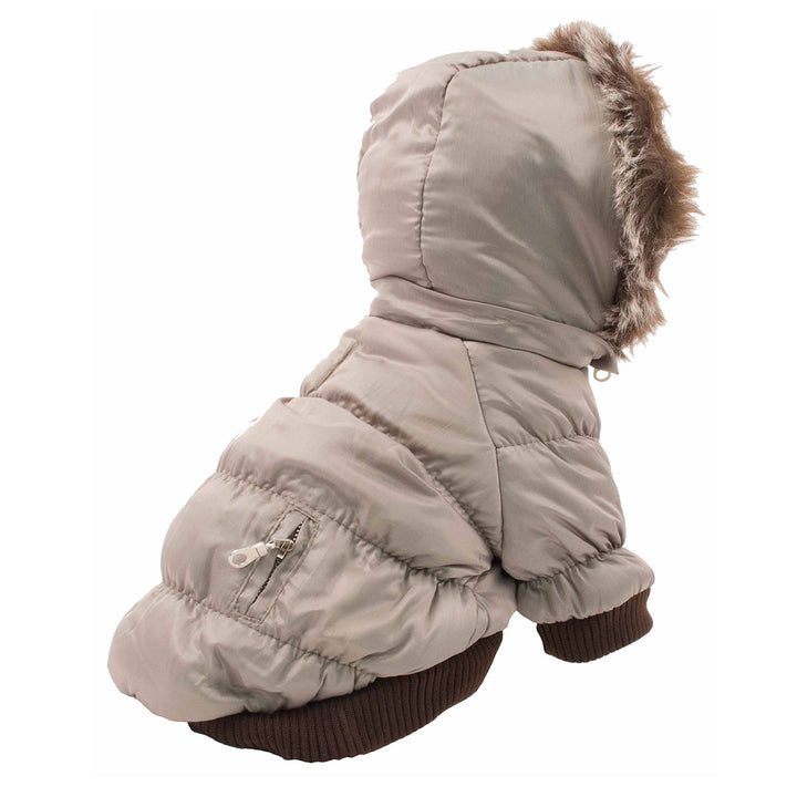 Insulated Dog Coat Parka with Removable Hood