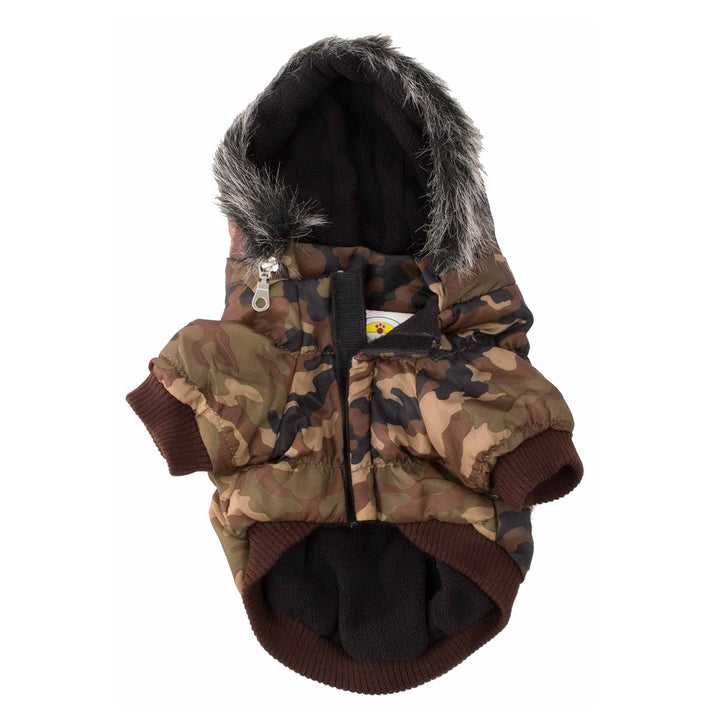 Insulated Dog Coat Parka with Removable Hood