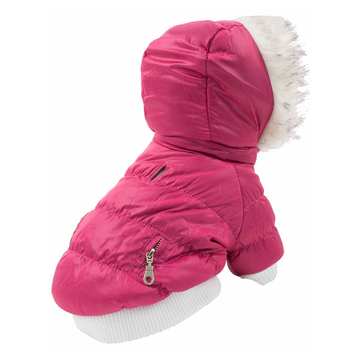 Insulated Dog Coat Parka with Removable Hood