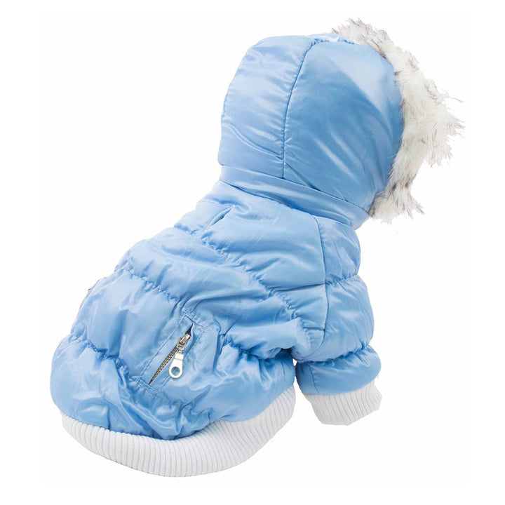 Insulated Dog Coat Parka with Removable Hood