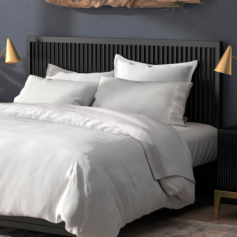 Cooling Reversible TENCEL/Bamboo Duvet Cover - King - Shadow/Dove Grey
