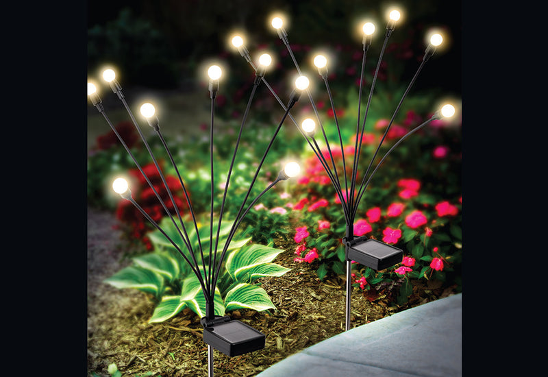 Solar Powered Firefly Garden Lights (Set of 2)