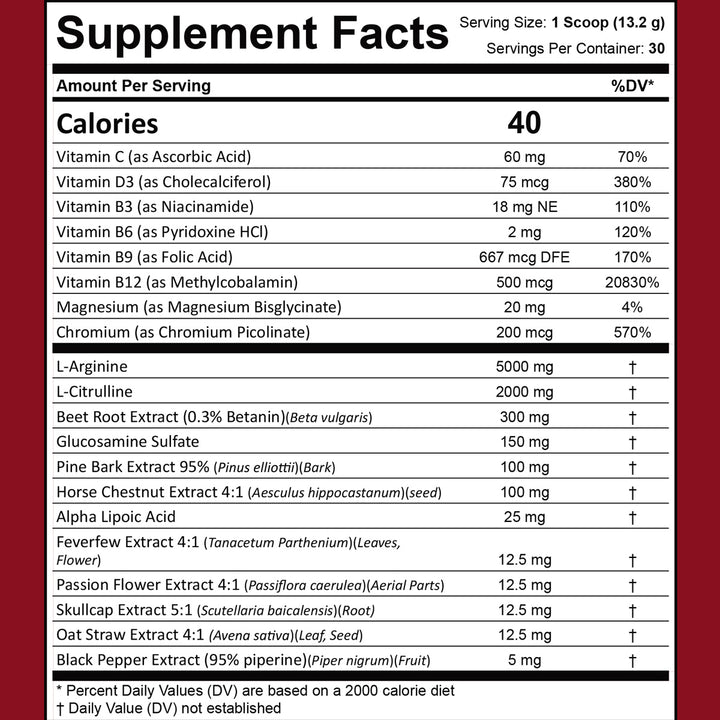 Blood Flow Super Formula Drink Powder