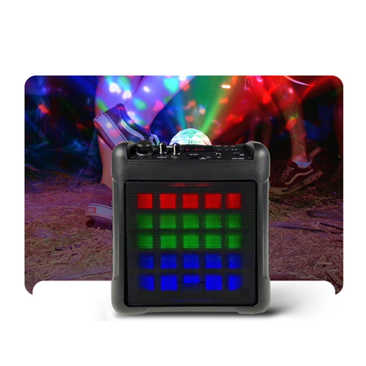 Portable Karaoke Party Speaker with LED Lights – Sharper Image