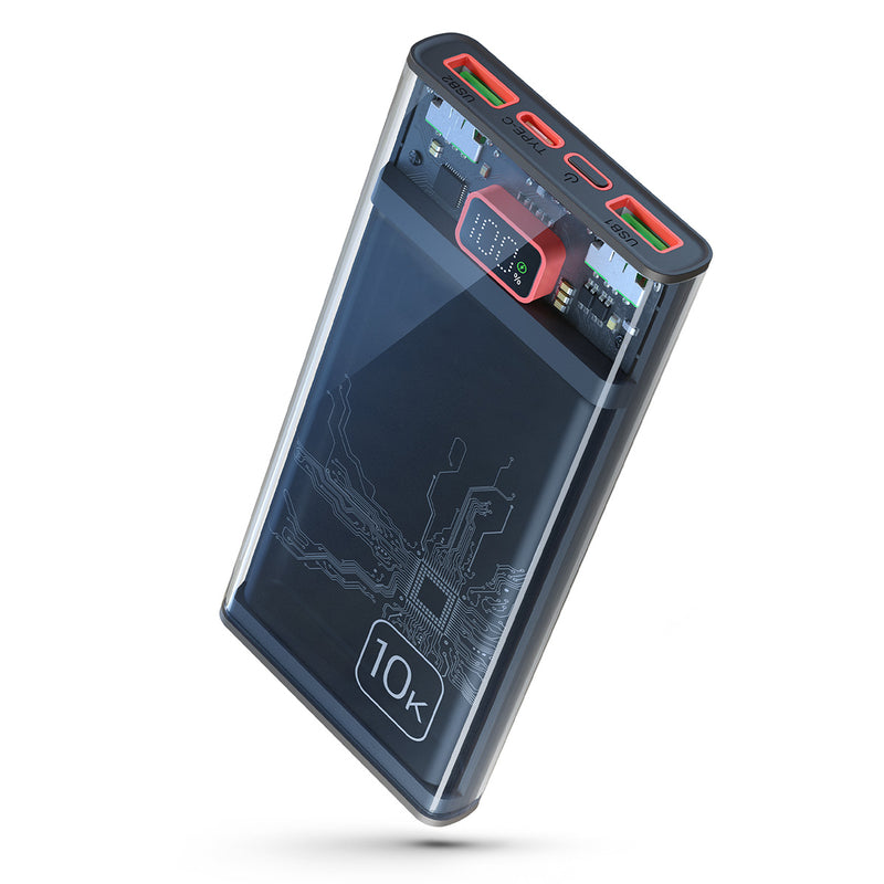 Transparent Fast Charge Power Bank - 10,000mAh