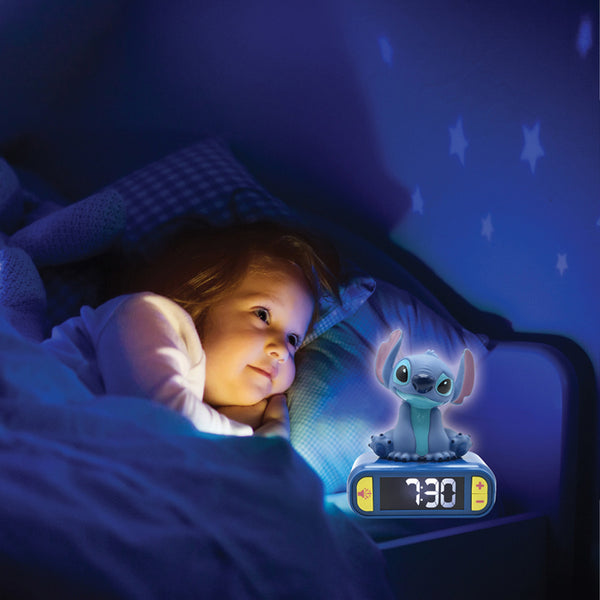 Disney Stitch Digital Alarm Clock with Nightlight – Sharper Image