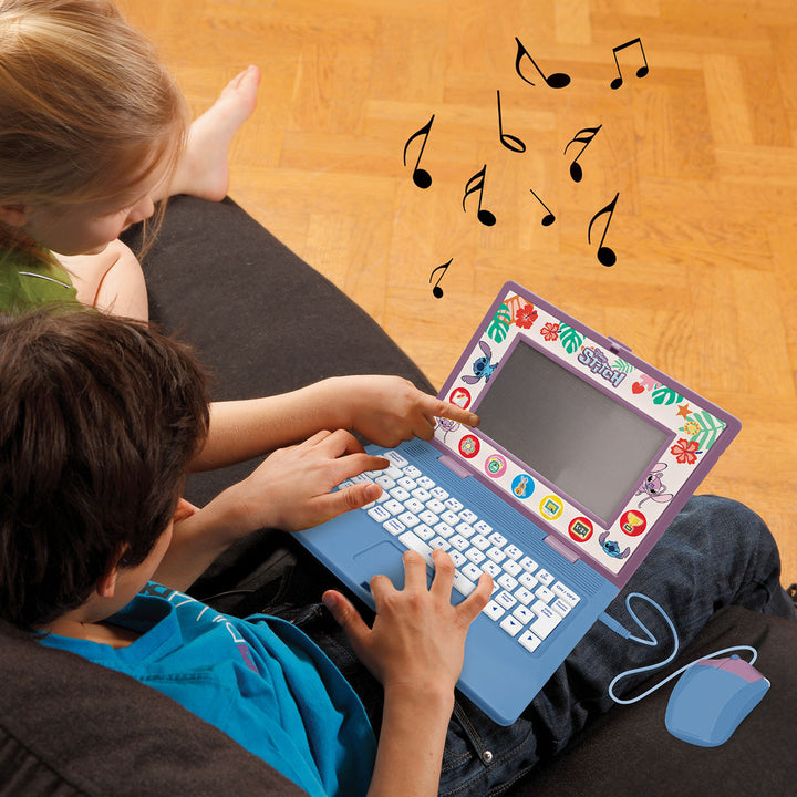 Disney Stitch Bilingual Talking Educational Laptop