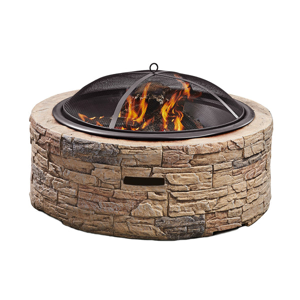 35'' Cast Stone Wood-Burning Fire Pit