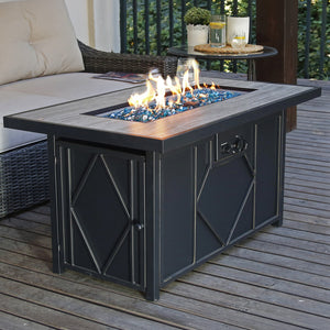 60,000 BTU Rectangular Propane Fire Pit