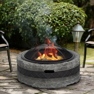 35'' Cast Stone Wood-Burning Fire Pit