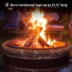 35'' Cast Stone Wood-Burning Fire Pit