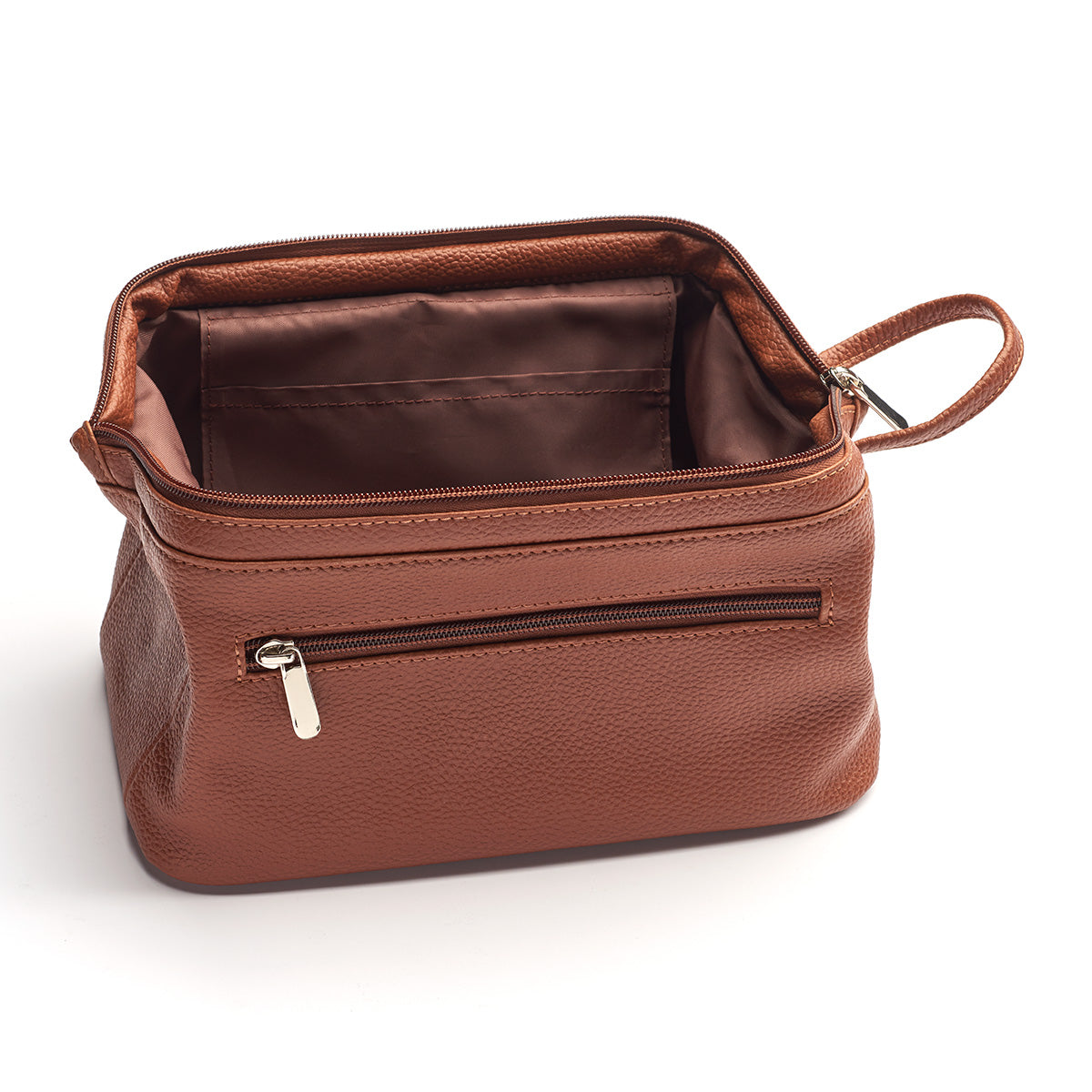 Royce Colombian Leather Toiletry Bag Tan