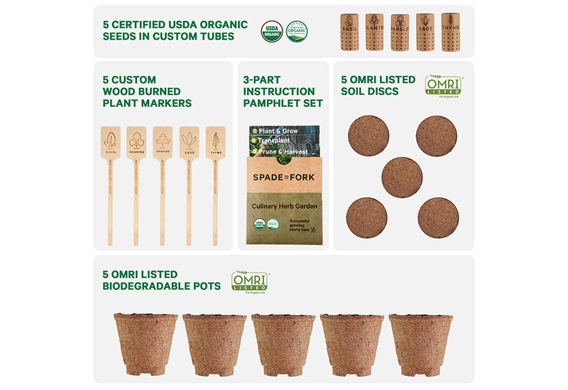 Organic Home Garden Seed Kits - Edible Flower Garden