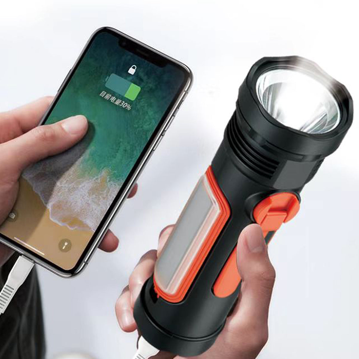 8-in-1 Emergency Weather Radio LED Flashlight