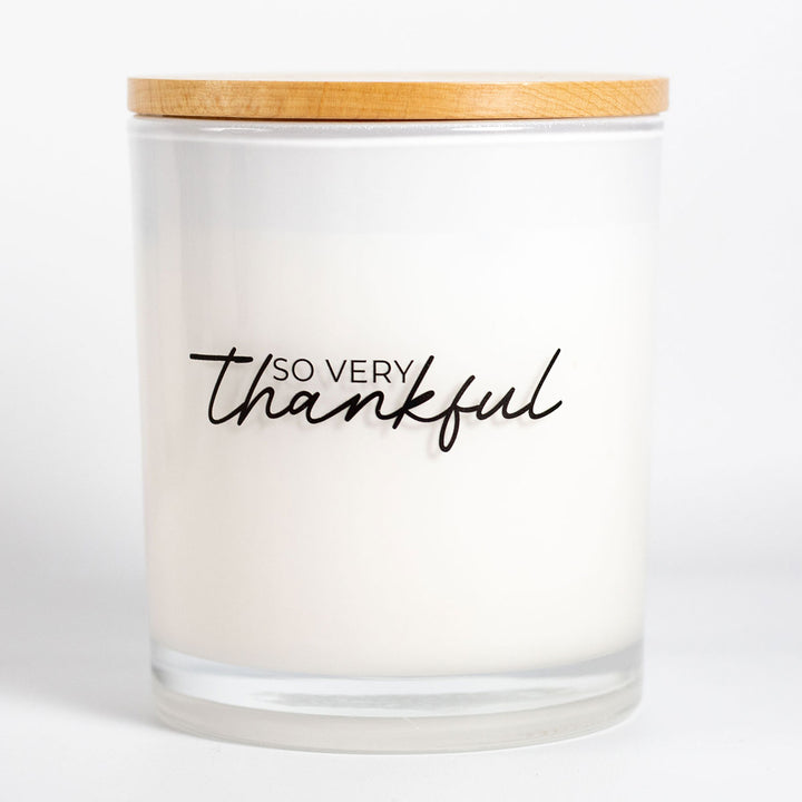 Fall Printed Candle - So Very Thankful