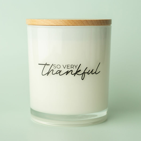 Fall Printed Candle - So Very Thankful