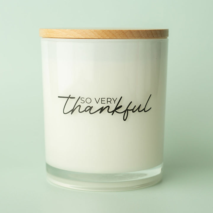 Fall Printed Candle - So Very Thankful