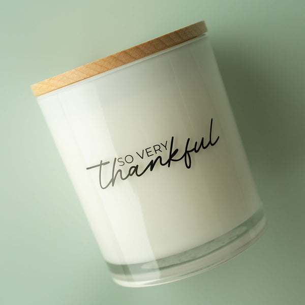 Fall Printed Candle - So Very Thankful