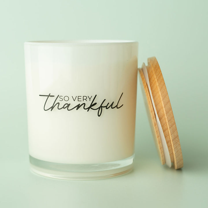 Fall Printed Candle - So Very Thankful