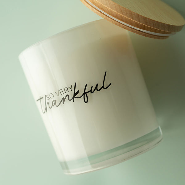 Fall Printed Candle - So Very Thankful