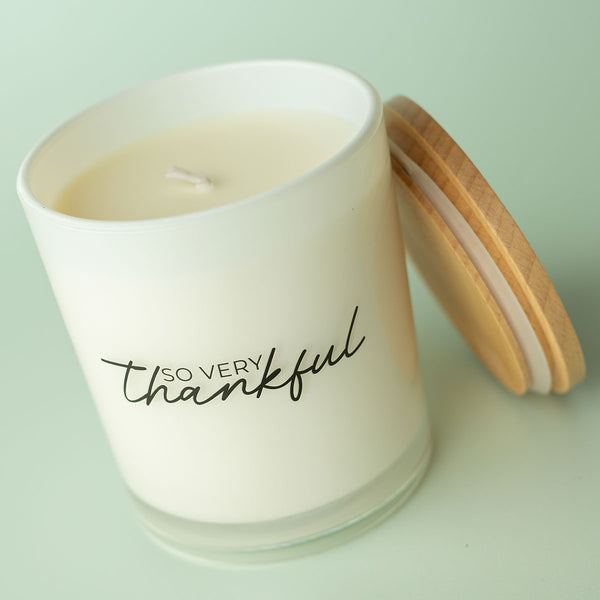 Fall Printed Candle - So Very Thankful