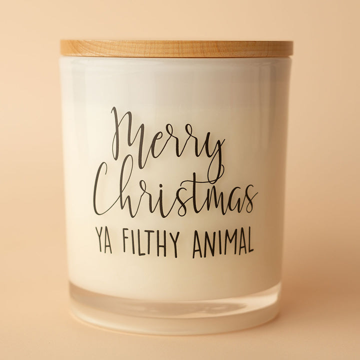Christmas Printed Candle - Filthy Animal