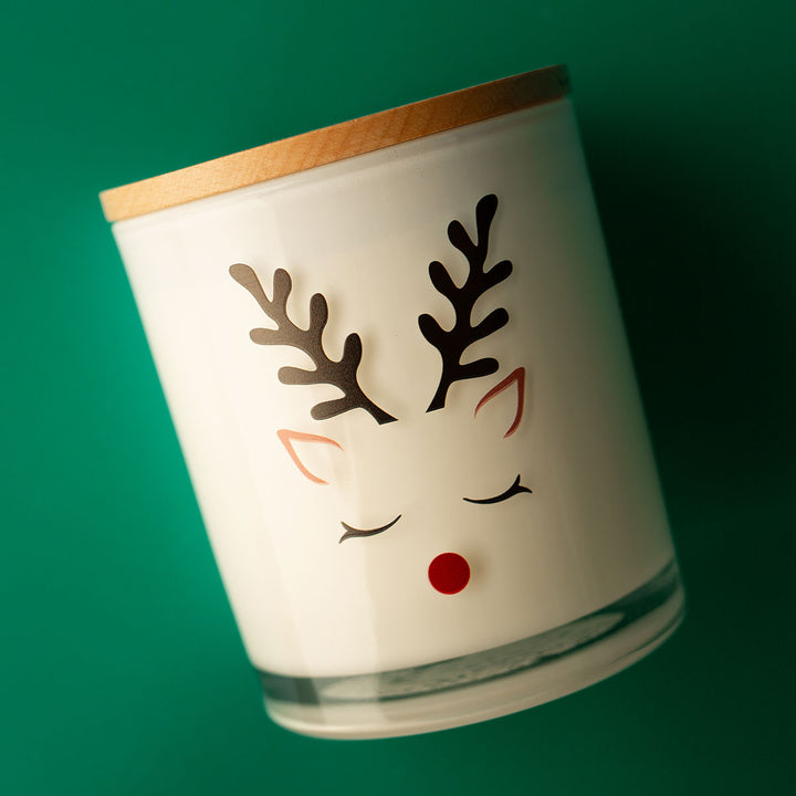 Christmas Printed Candle - Reindeer