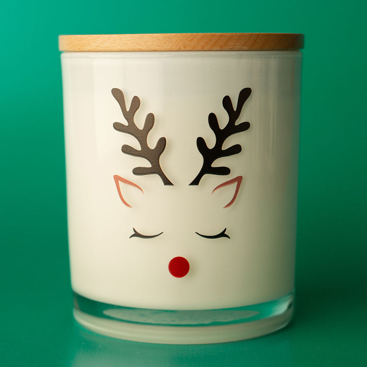 Christmas Printed Candle - Reindeer