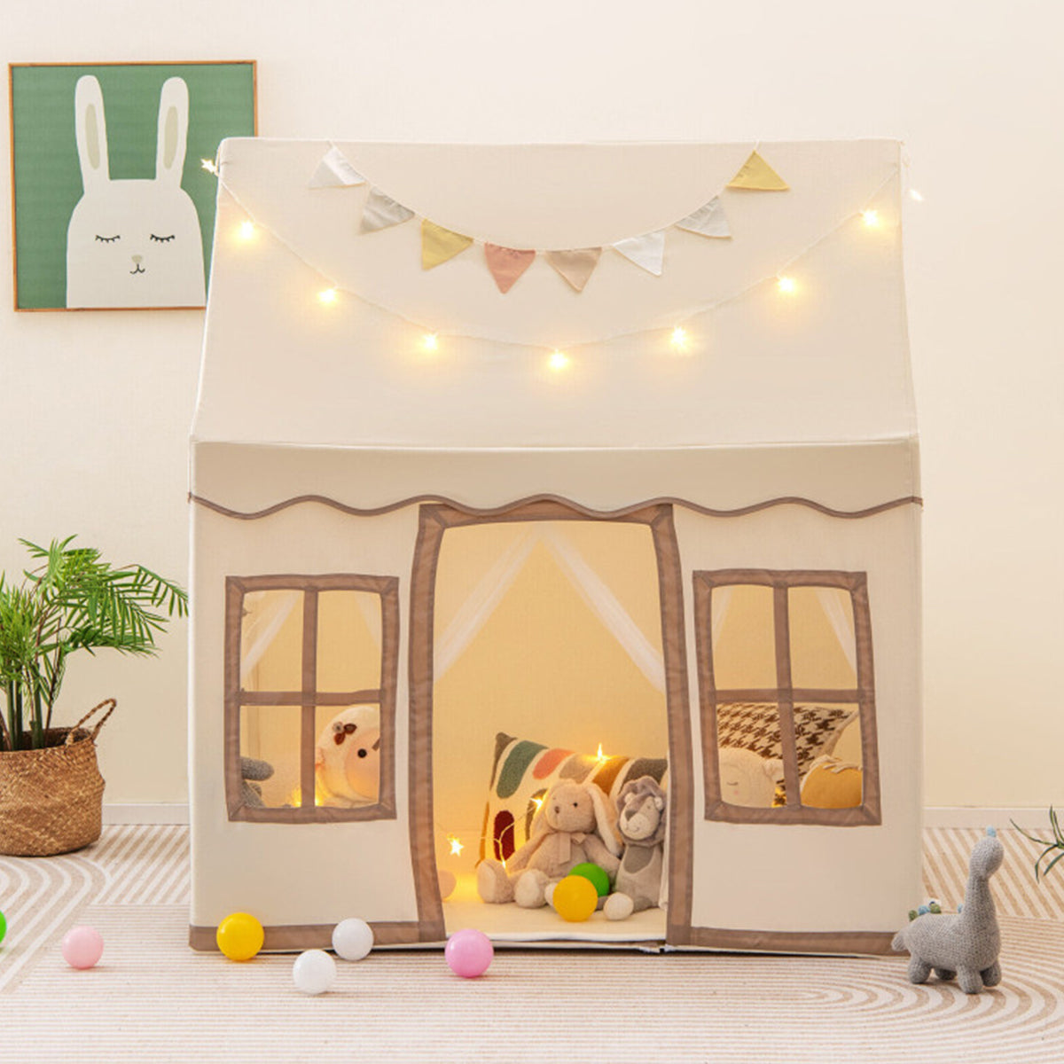 star tent house Kids Play Tent | Large Star Light Indoor Tent