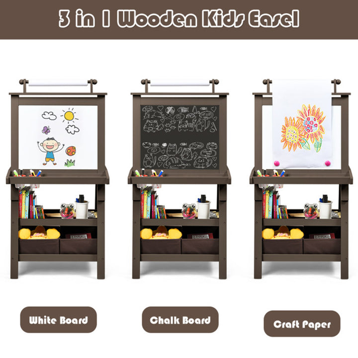 3-in-1 Kids Double-Sided Art Easel