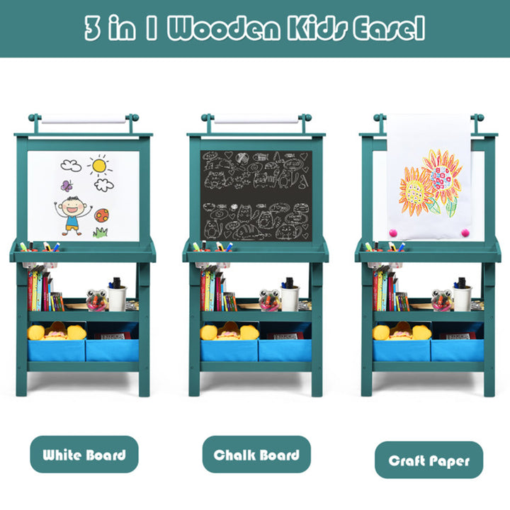 3-in-1 Kids Double-Sided Art Easel