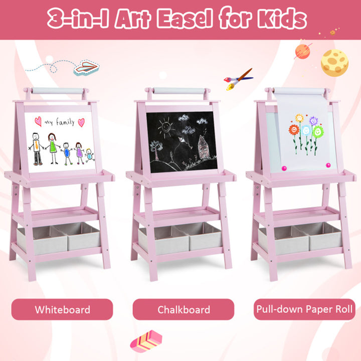 3-in-1 Kids Double-Sided Art Easel