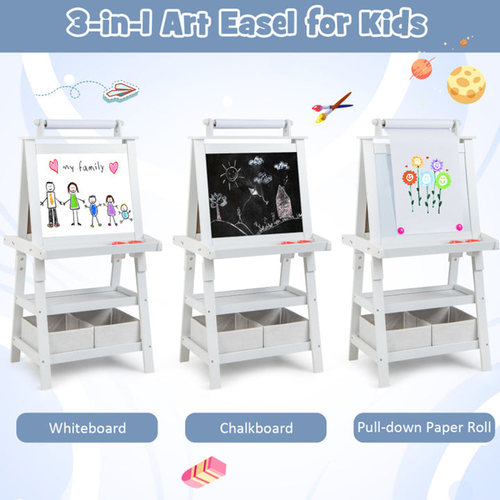 3-in-1 Kids Double-Sided Art Easel