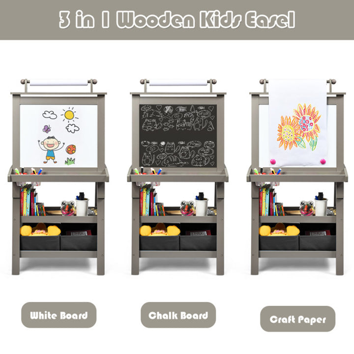 3-in-1 Kids Double-Sided Art Easel