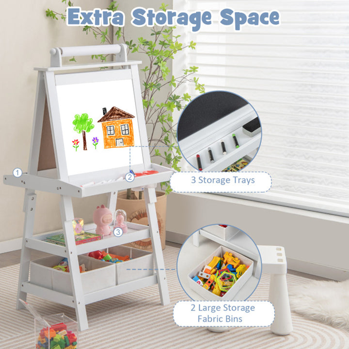 3-in-1 Kids Double-Sided Art Easel