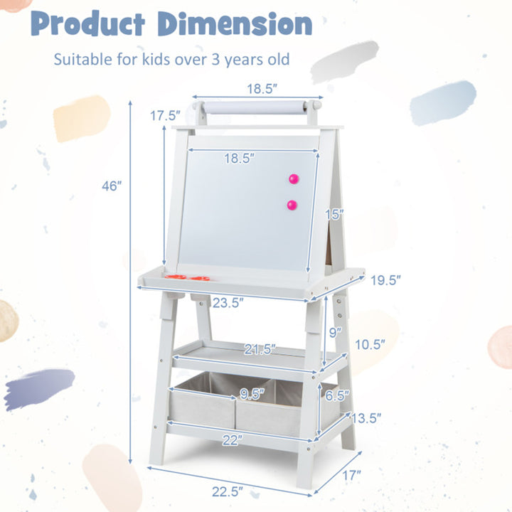 3-in-1 Kids Double-Sided Art Easel