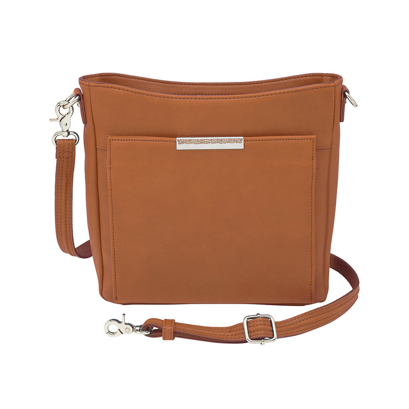 Concealed Carry Slim Crossbody - Saddle Tan